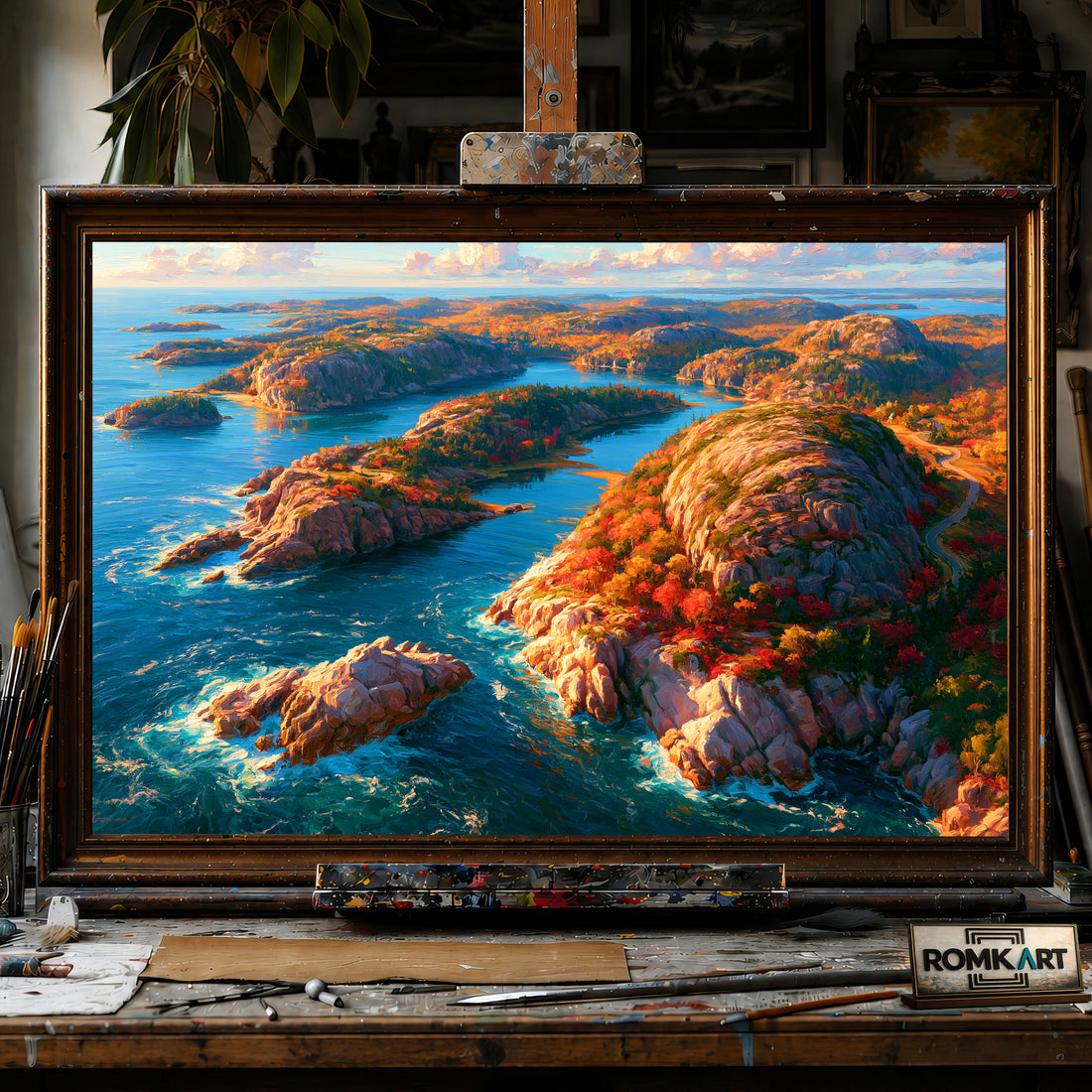 Acadia National Park hand-painted oil painting on canvas