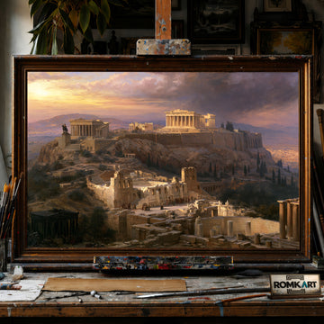Acropolis of Athens hand-painted oil painting on canvas