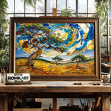African Savanna Swirls Painting Landscape Oil Painting - image 2