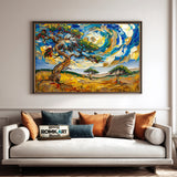 African Savanna Swirls Painting Landscape Oil Painting - image 4