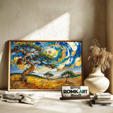 African Savanna Swirls Painting Landscape Oil Painting - image 6