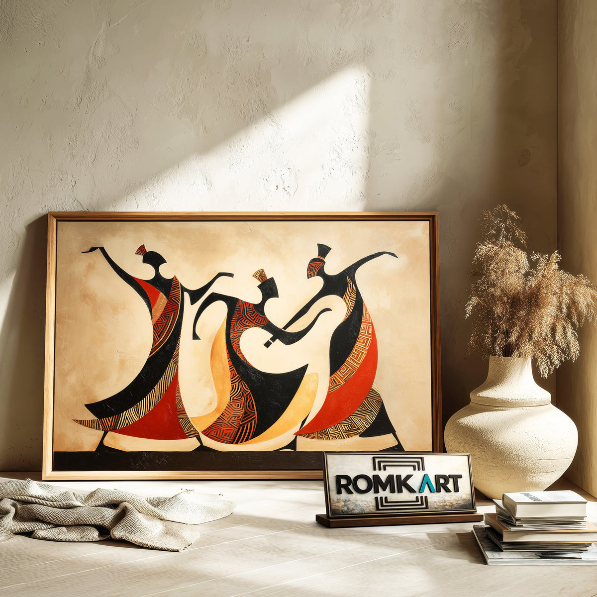 African Tribal Oil Painting - image 6
