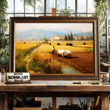 Agricultural Italian Countryside Oil Painting - image 2