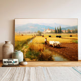 Agricultural Italian Countryside Oil Painting - image 3
