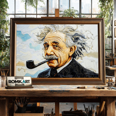 Albert Einstein Figurative Oil Painting - image 2