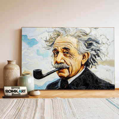 Albert Einstein Figurative Oil Painting - image 3