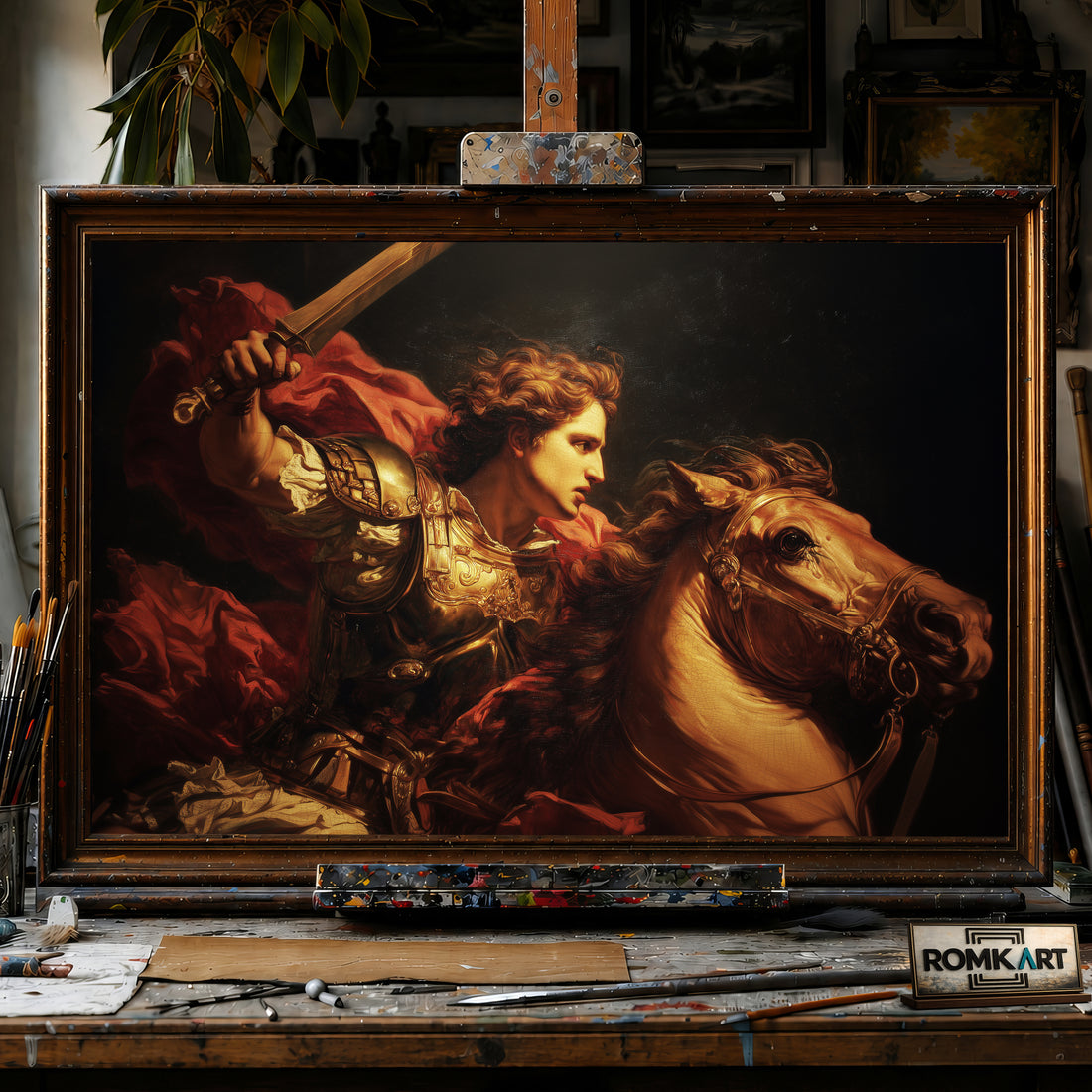 Alexander the Great Baroque Style hand-painted oil painting on canvas