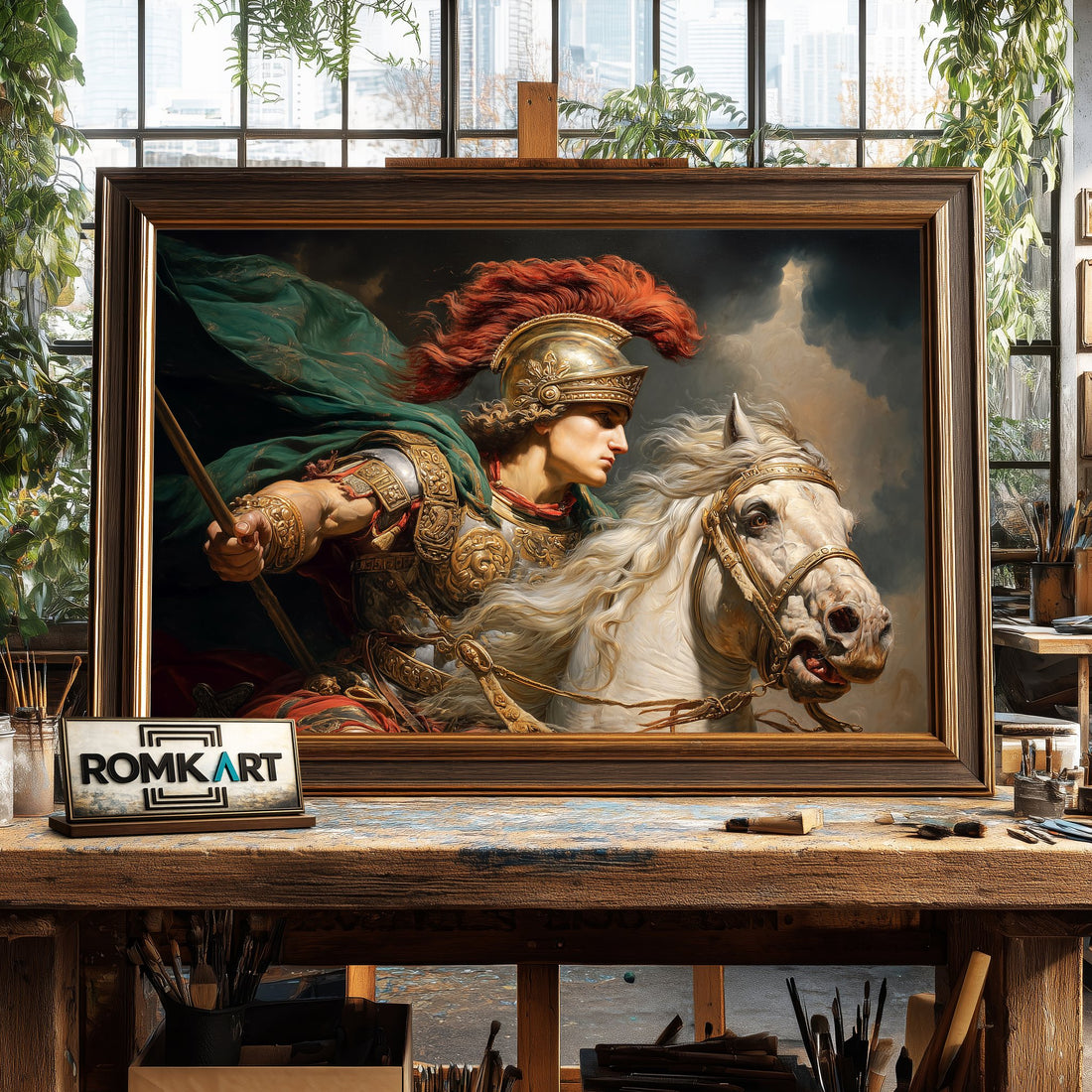 Alexander the Great in Battle hand-painted oil painting on canvas