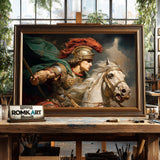 Alexander the Great in Battle Historical Oil Painting - image 2