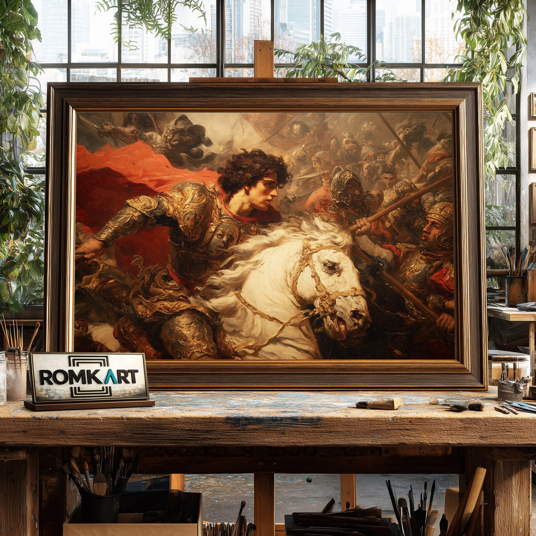 Alexander the Great in Classic Style hand-painted oil painting on canvas