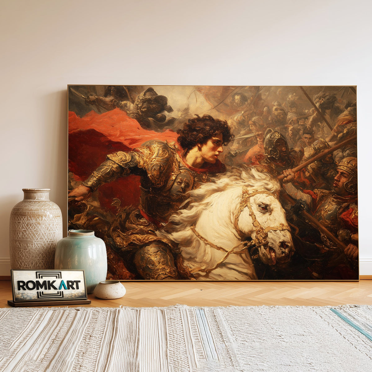 Alexander the Great in Classic Style Historical Oil Painting - image 3