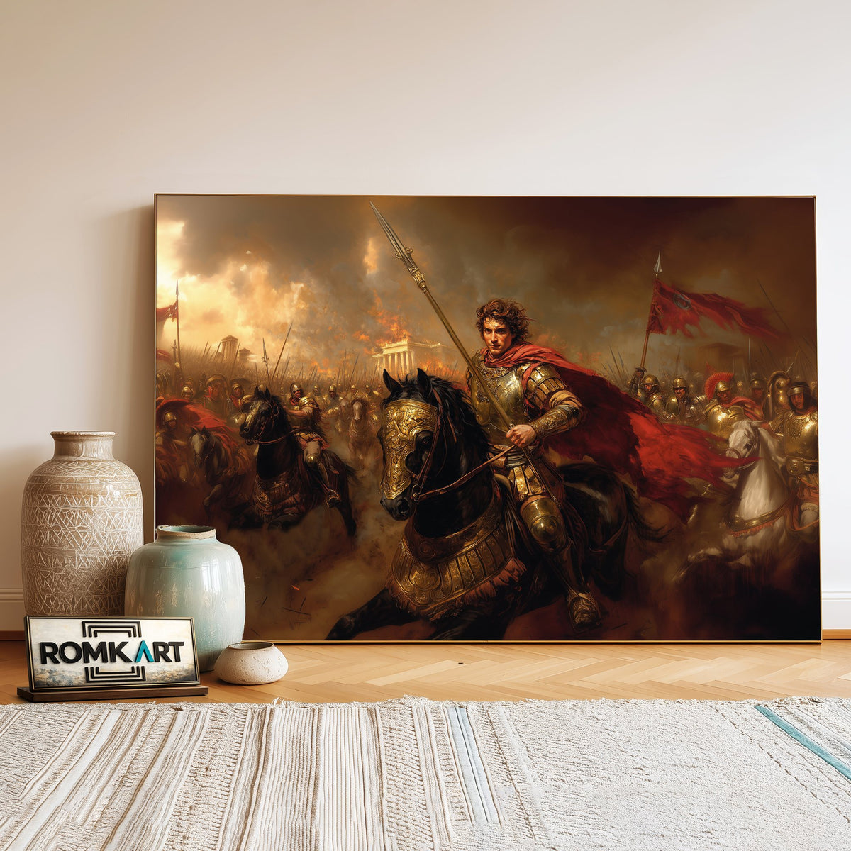 Alexander the Great in the Battlefield Historical Oil Painting - image 3