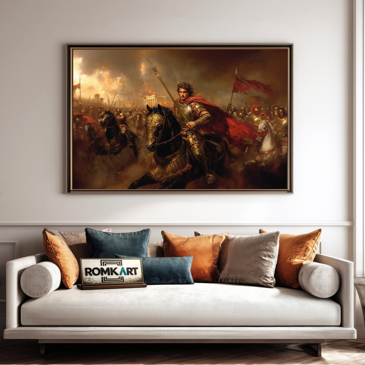 Alexander the Great in the Battlefield Historical Oil Painting - image 4