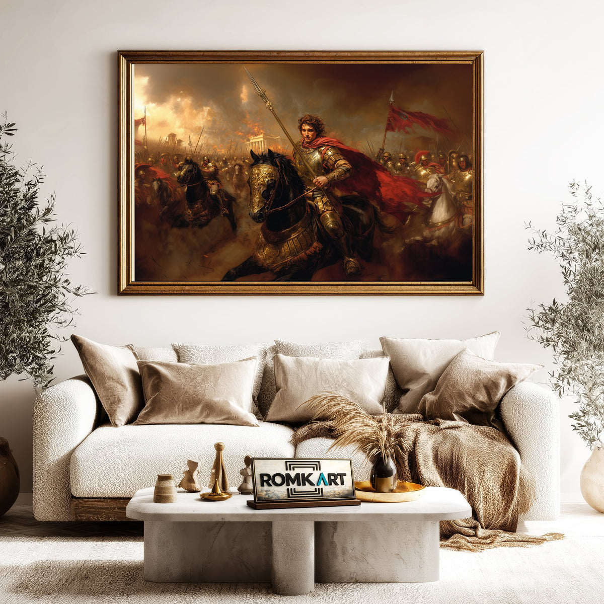 Alexander the Great in the Battlefield Historical Oil Painting - image 5