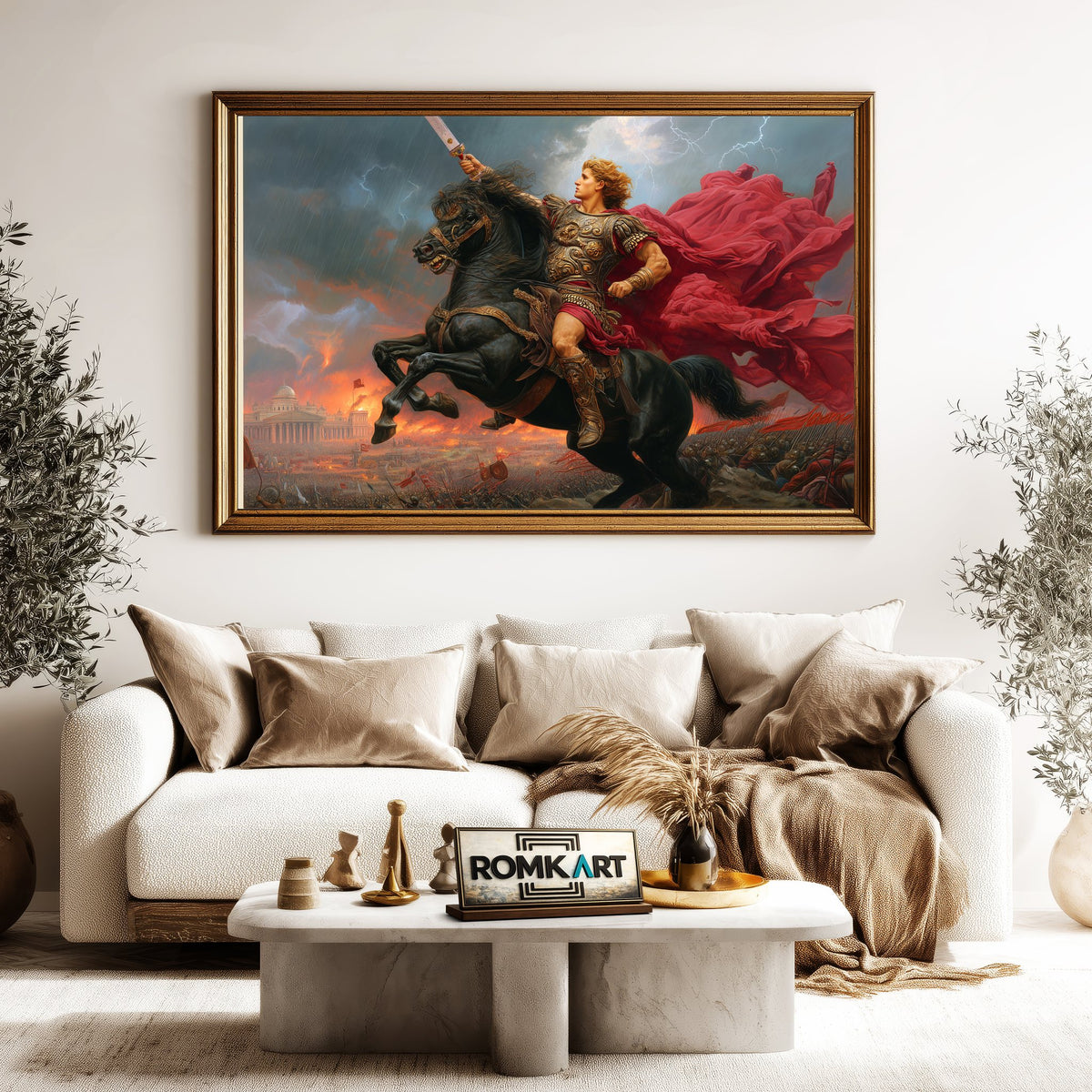 Alexander the Great on Horseback Historical Oil Painting - image 5