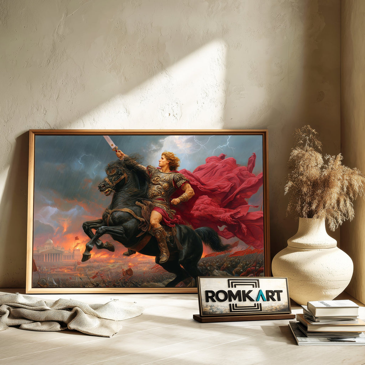 Alexander the Great on Horseback Historical Oil Painting - image 6