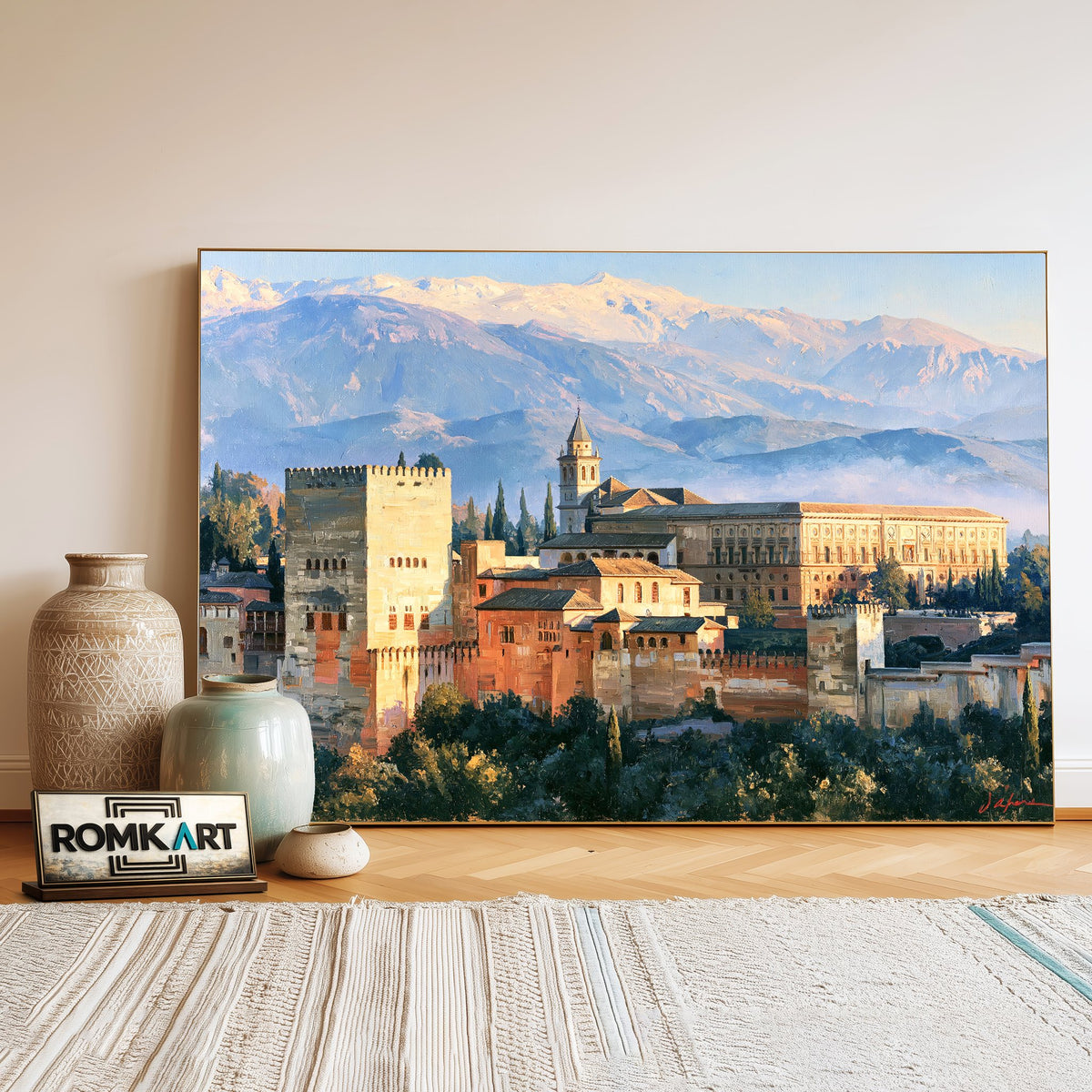 Alhambra Granada Architectural Oil Painting - image 3