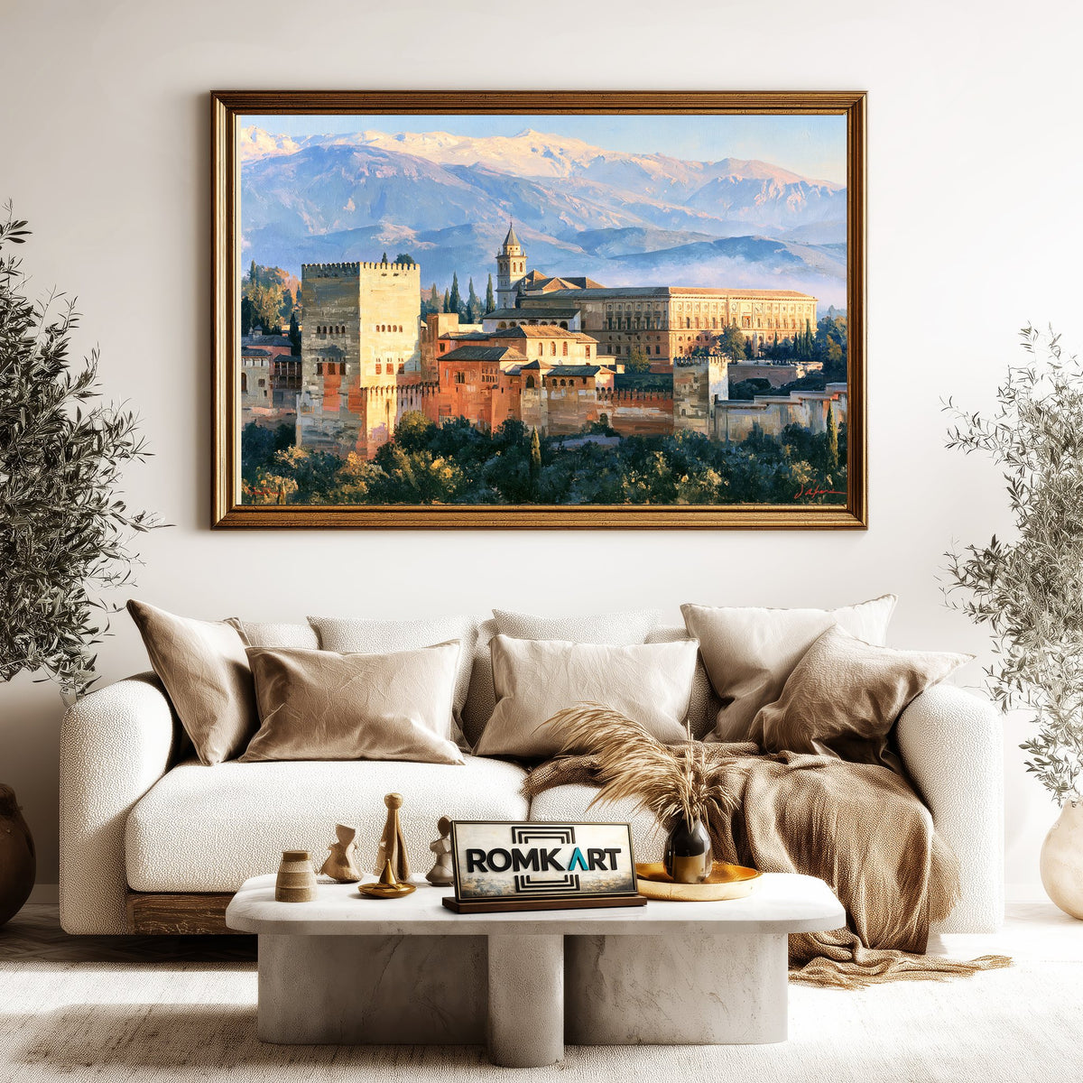 Alhambra Granada Architectural Oil Painting - image 5