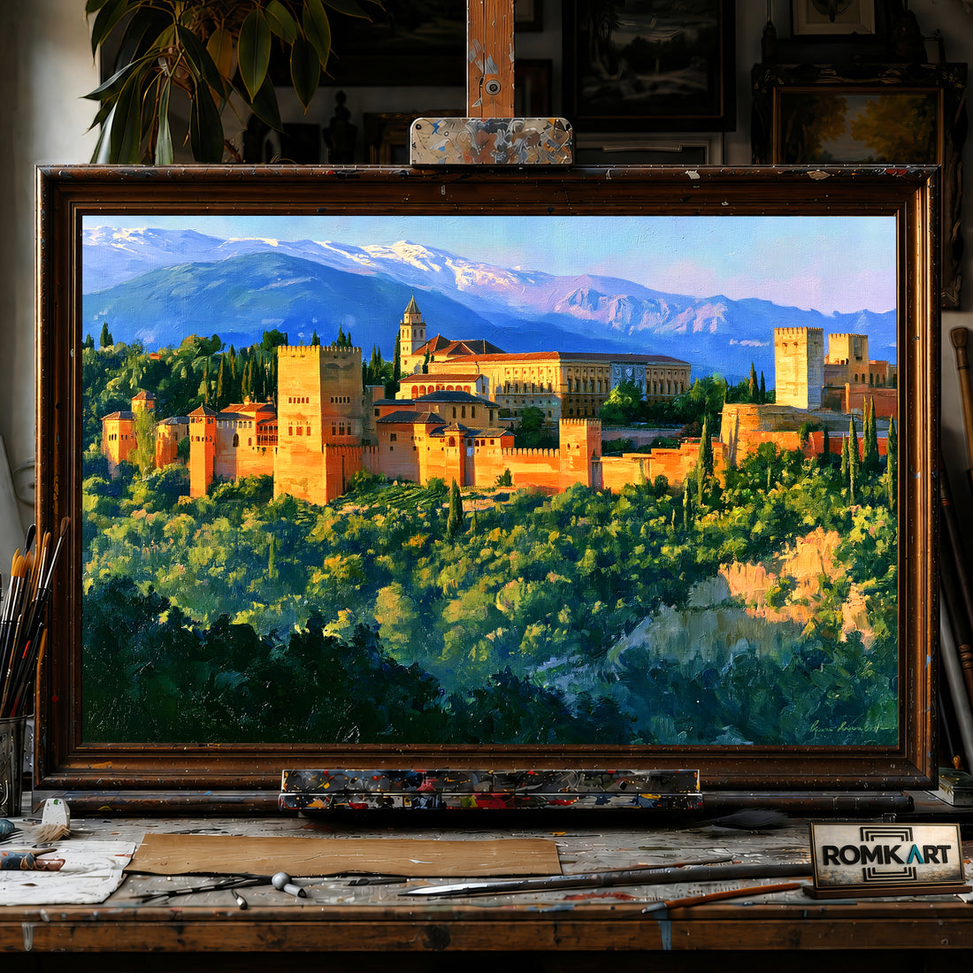 Alhambra in Granada hand-painted oil painting on canvas
