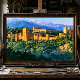 Alhambra in Granada hand-painted oil painting on canvas