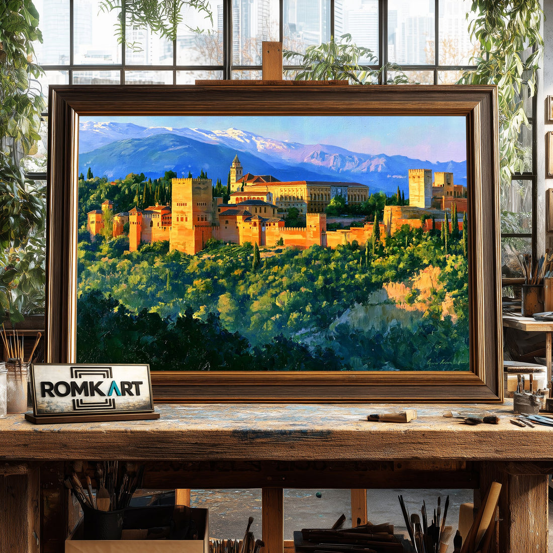 Alhambra in Granada hand-painted oil painting on canvas