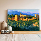 Alhambra in Granada Architectural Oil Painting - image 3