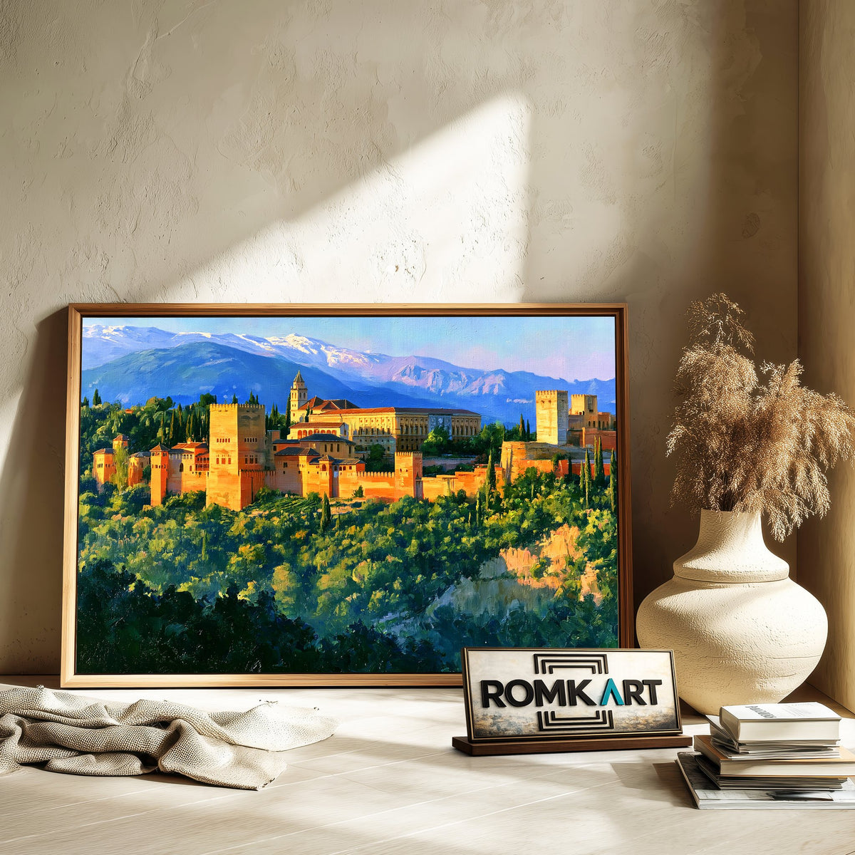 Alhambra in Granada Architectural Oil Painting - image 6