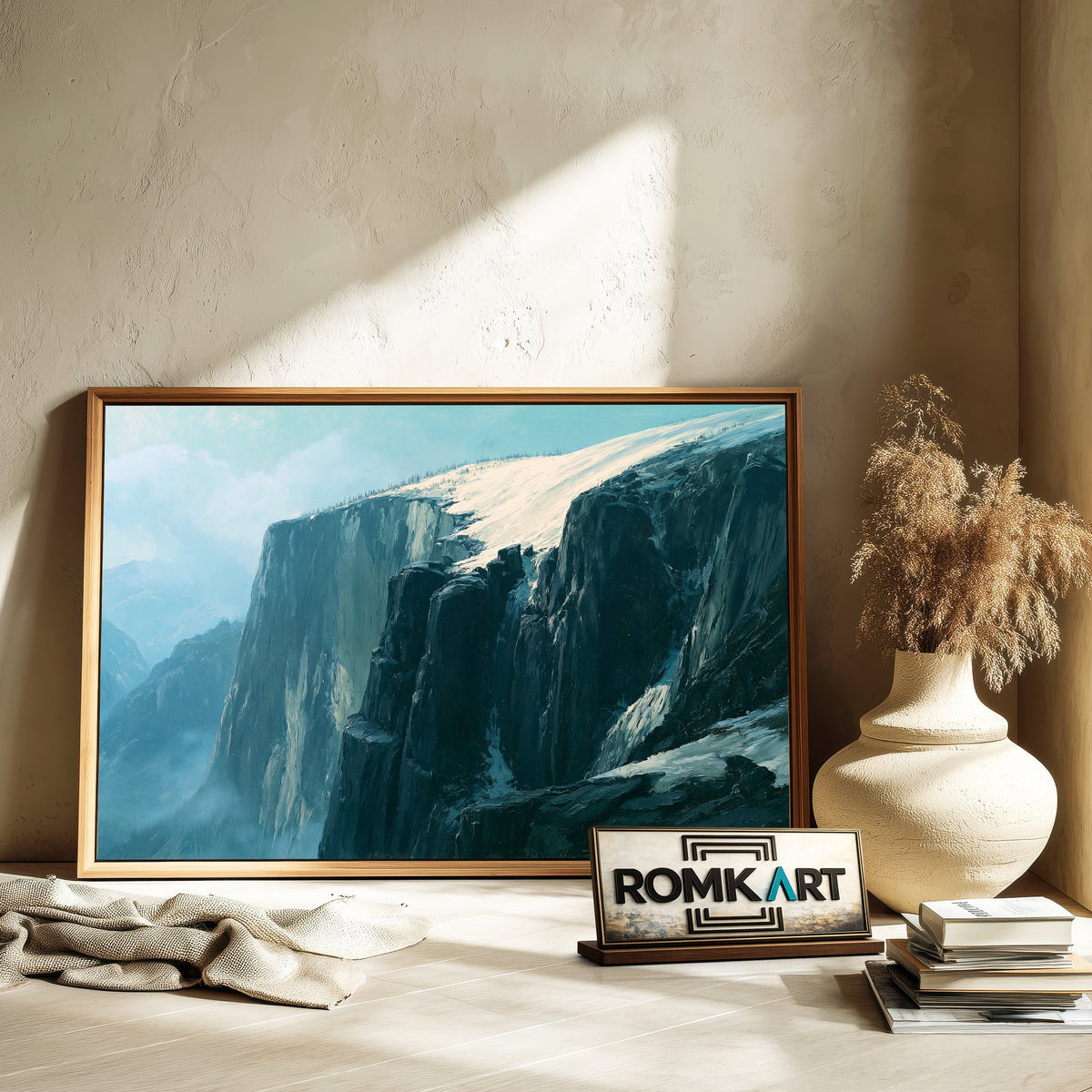 Alpine Landscape Above The Timberline Oil Painting - image 6
