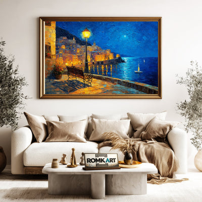 Amalfi Coast Seascape Oil Painting - image 5