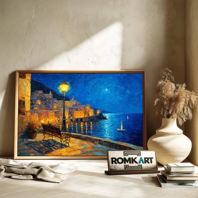 Amalfi Coast Seascape Oil Painting - image 6