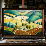 American Countryside Landscape hand-painted oil painting on canvas