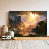 American Romantic Sierra Nevada Oil Painting - image 3