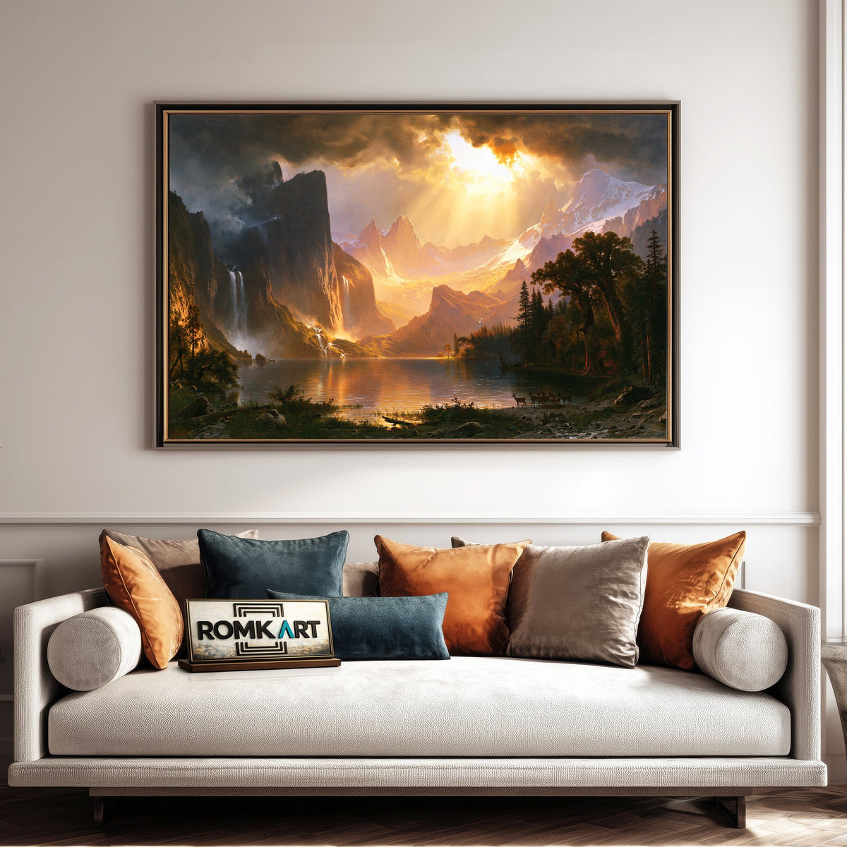 American Romantic Sierra Nevada Oil Painting - image 4