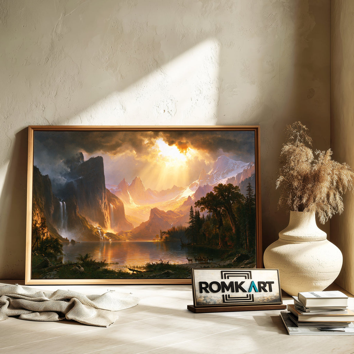 American Romantic Sierra Nevada Oil Painting - image 6