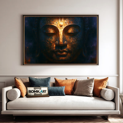 Ancient Buddha Face Oil Painting - image 4