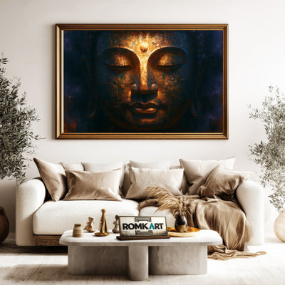 Ancient Buddha Face Oil Painting - image 5