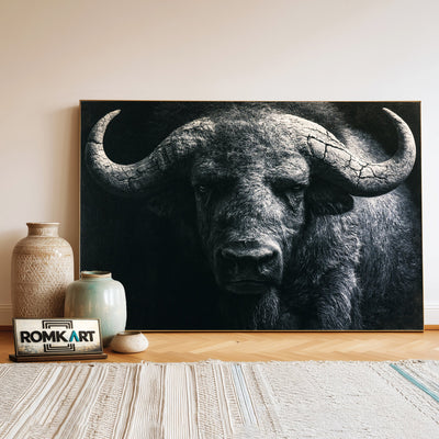 Ancient Buffalo Oil Painting - image 3