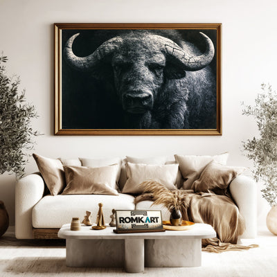 Ancient Buffalo Oil Painting - image 5