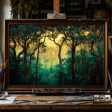 Ancient Rainforest hand-painted oil painting on canvas