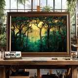Ancient Rainforest Forest Landscape Oil Painting - image 2