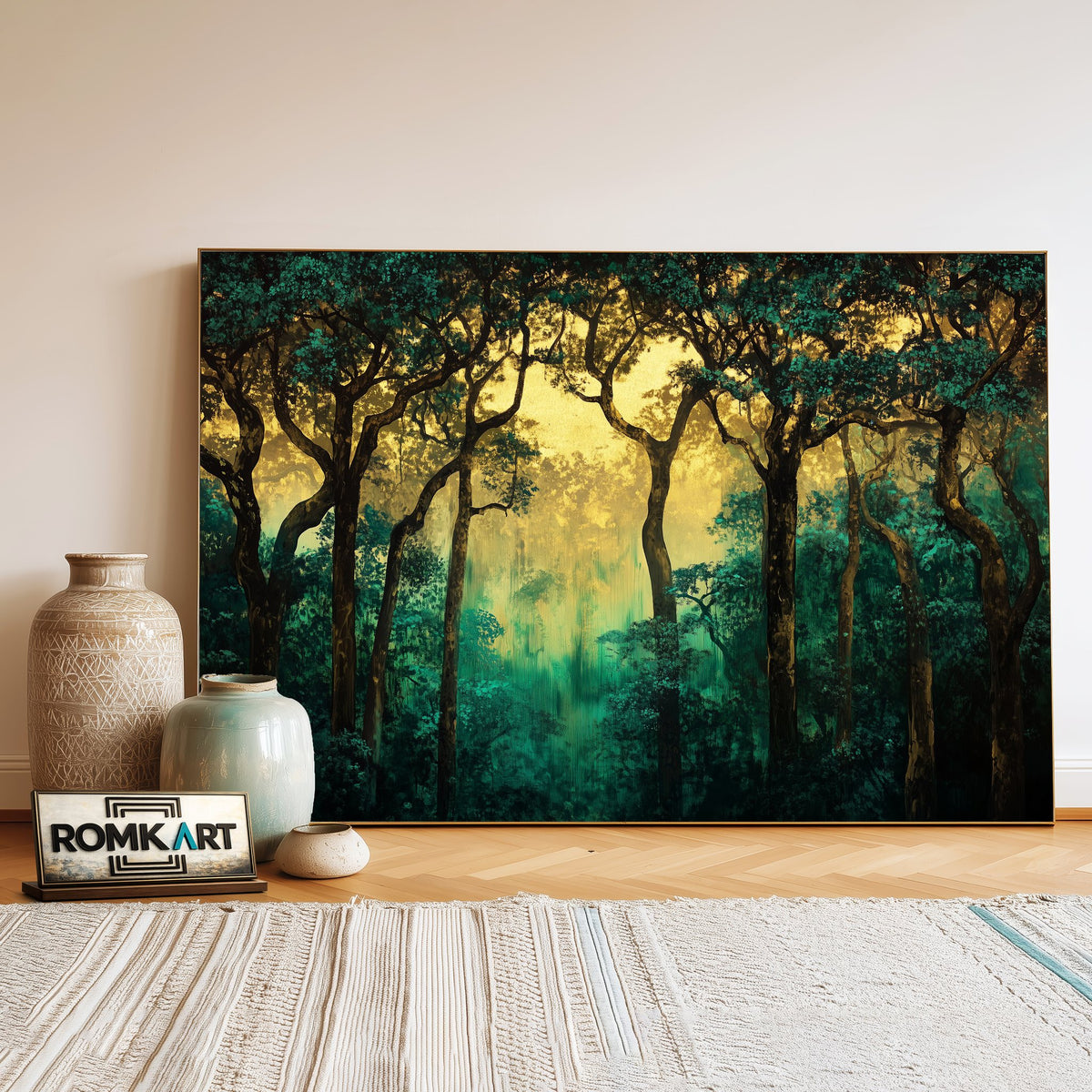 Ancient Rainforest Forest Landscape Oil Painting - image 3