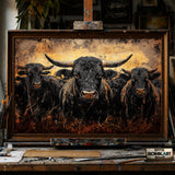 Angus Bull hand-painted oil painting on canvas