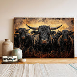Angus Bull Farm Animal Oil Painting - image 3