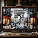 Arc de Triomphe hand-painted oil painting on canvas