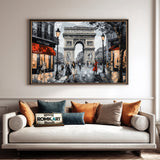 Arc de Triomphe Architectural Oil Painting - image 4