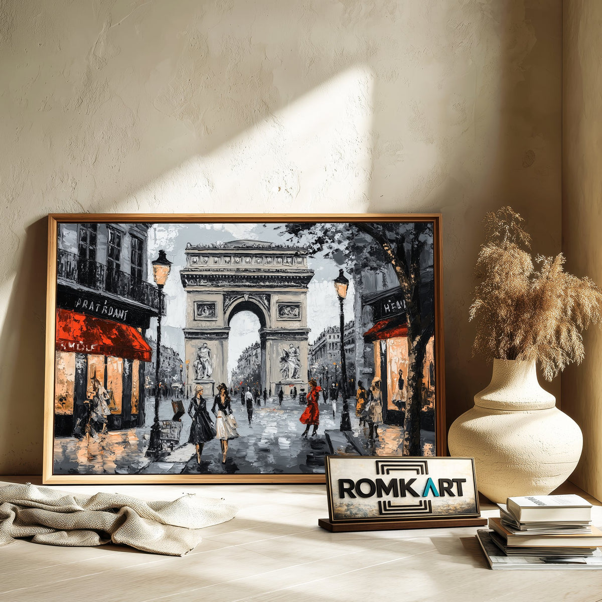 Arc de Triomphe Architectural Oil Painting - image 6