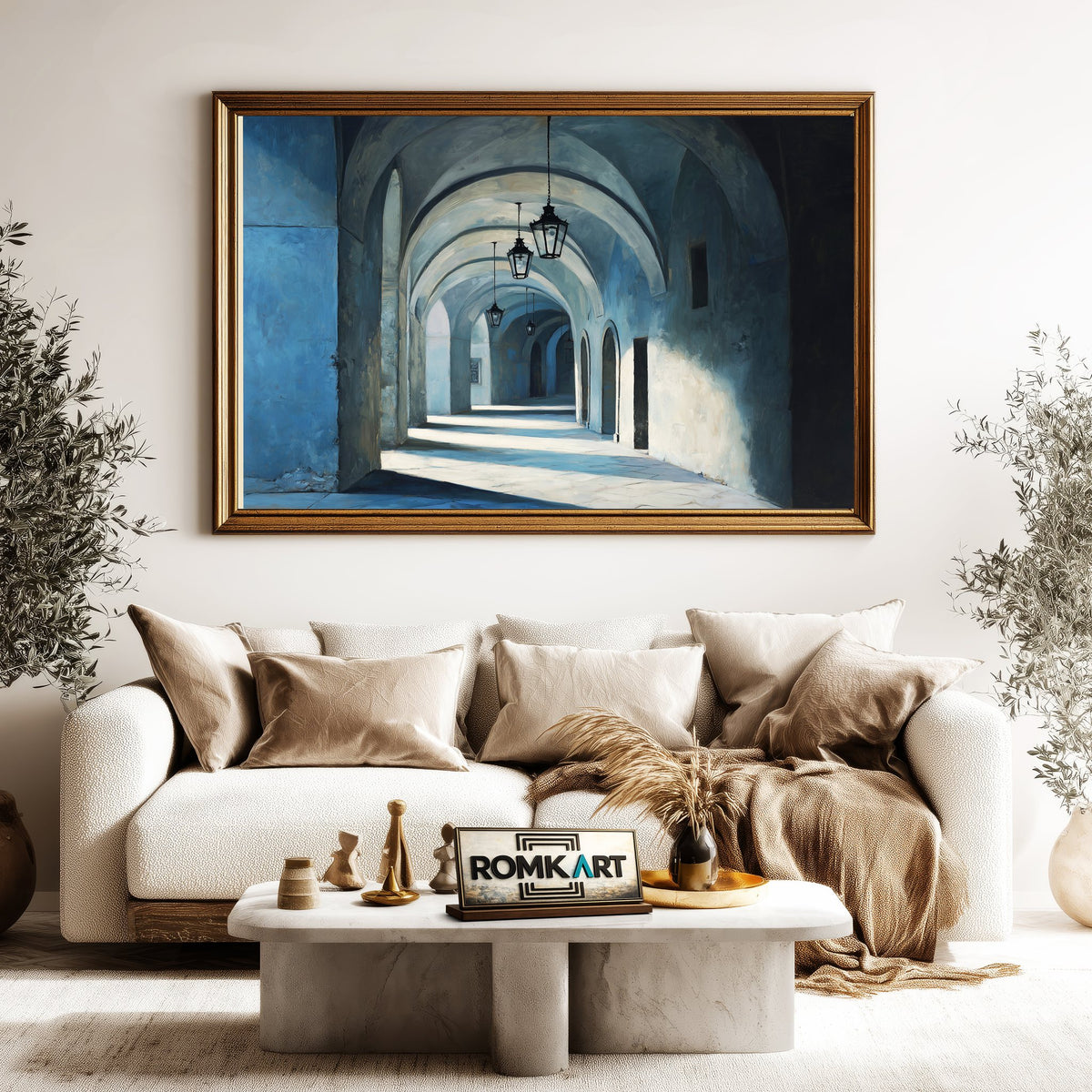 Architectural Corridor Oil Painting - image 5