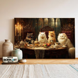 Aristocratic Cats Victorian Tea Party Oil Painting - image 3
