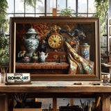 Asian Antiques Oil Painting - image 2