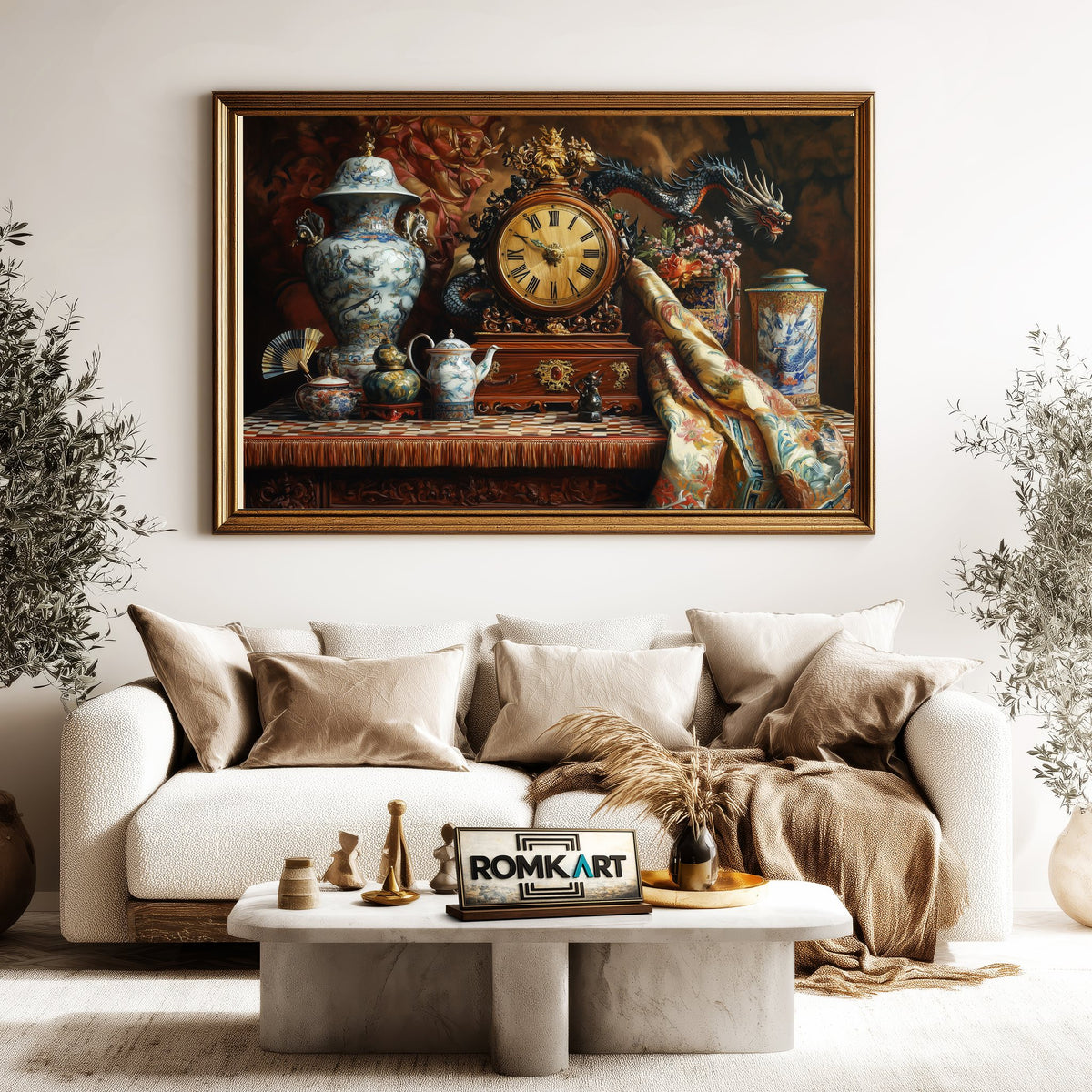 Asian Antiques Oil Painting - image 5